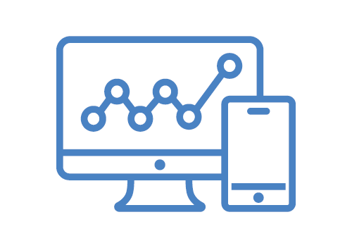 Ilustrao de um monitor apresentando um grfico crescente e um smartphone ao lado.